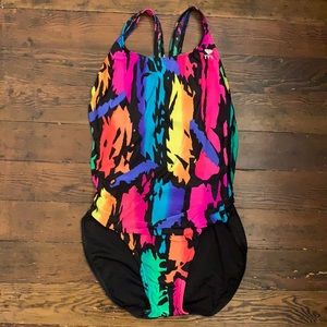 Vintage 90s high cut bath suit